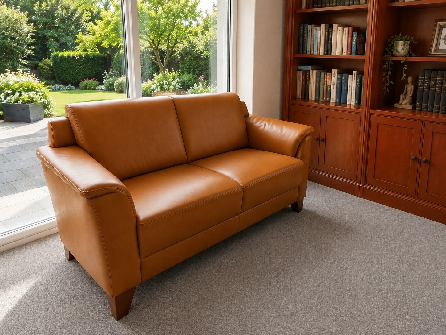 Braunes Ledersofa